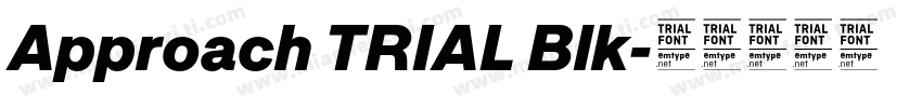Approach TRIAL Blk字体转换